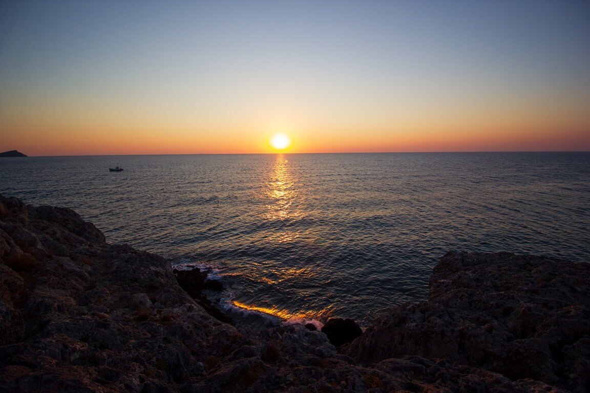Sunrise over mediterranean sea
