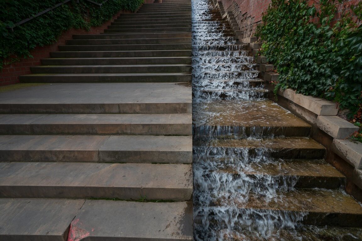 Water stairs in Brno